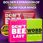 QUOKKA Family Word Games for Adults and Kids - Guess-in-Seconds Fun Spelling Slap Card Game for 2-6 Players - Hilarious Board Game for Family Night Ages 7+ to Make Your Brain Go Bananas