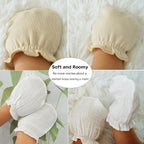 Newborn Mittens No Scratch 100% Cotton Mitts Boy Girl baby mittens 0-6 months 6 Pack