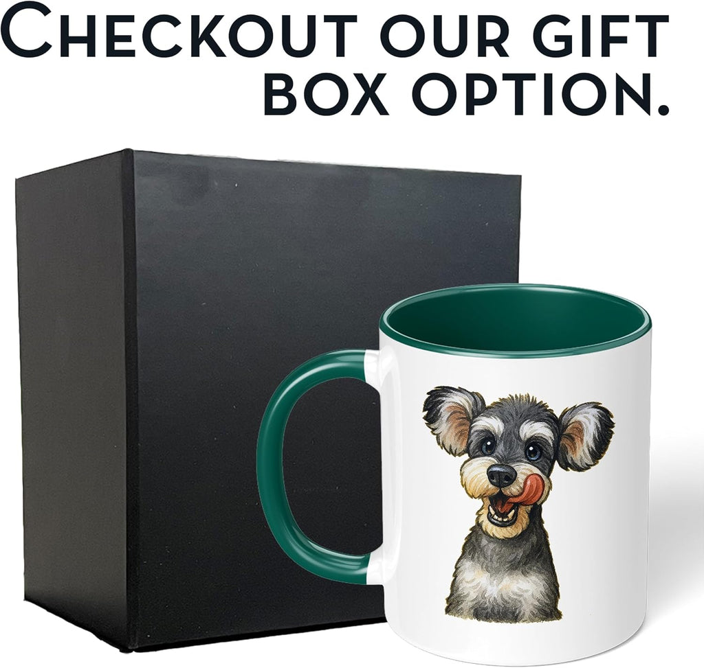 Personalized Coffee Mug, Custom Photo Caricature Gift, Funny Customized Coffee Gift for Men & Women, Custom Mugs with Pictures, Green 11oz Customized Fathers Day Mug