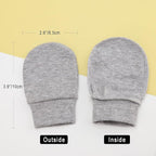 BQUBO Newborn Infant Toddler Mittens No Scratch Cotton Elastic Wrist Gloves Hypoallergenic for 0-6 Months Baby Boys Girls