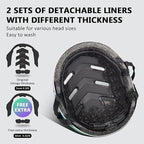 Skateboard Bike Helmet for Adults Women Men Youth Kids (2-3-5-8-14+ Years Boys Girls) - Lightweight Multi-Sport Adjustable Helmets for Bicycle Skateboard Scooter Skate Cycling