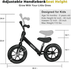 Toddler Balance Bike Toys for 2 to 5 Year Old Girls Boys Adjustable Seat and Handlebar No-Pedal Training Bike Best Gifts for Kids
