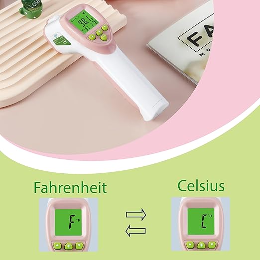 Elate Forehead Thermometer | Baby Thermometer for Adults, Kids, Infants | No-Touch Digital Infrared with Fever Alarm | Home Medical Grade for Nurse Accessories | Newborn Essentials