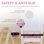 Booster Seat for Kitchen Chair with Adjustable Straps, Toddler Booster Seats for Dining Table Portable for Travel Camping Eating, Booster Cushion for Table for Baby Child Infant Kid Boy Girl