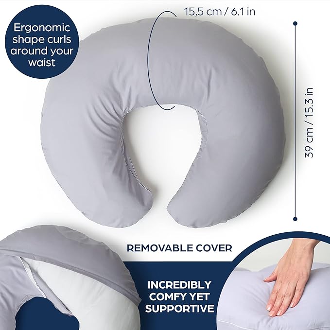 Niimo Nursing Pillow - 100% Cotton Breastfeeding Pillow Cover, Ergonomic Nursing Pillows for Breastfeeding, Machine-Washable Baby Pillow, Breastfeeding Pillows & Breastfeeding Essentials