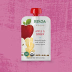 Kekoa Foods 100% USDA Certified-Organic Vegetarian Baby Food Puree Variety Pack: 3.5 oz Squeeze Pouches | Apple & Ginger, Mango Paprika, Curry Vegetable Mango | No Added Sugar or Salt | Nutrient-Rich