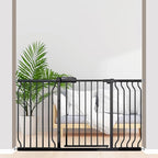 Baby Gates Extra Wide 53-57.5 Inch Large Baby Gate for Stairs Tension Pet Dog Gates Indoor for Doorways No Drilling Pressure Mounted Pet Gates for Kids