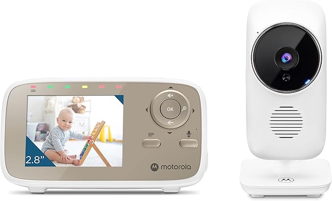Motorola Nursery Baby Monitor with Camera and Audio, 2.8" Color Screen, Long Range VM483 with 2-Way Audio, Wireless, No WiFi, Remote Tilt/Zoom, Temperature Sensor, Night Vision