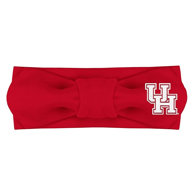 Creative Knitwear Houston Cougars Infant Girls Red Solid Hair Knot Headband Embroidered Logo - Size Newborn - 4T