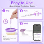 Premom Quantitative Ovulation Predictor Kit：40 Ovulation Tests + 10 Pregnancy Tests - Advanced Ovulation Test Strips Combo 40LH+10HCG Test