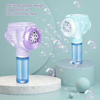 Automatic Bubble Guns with Light, Zealous 2pc High Output Bubble Machines with Bubble Solution & Bubble Concentrate,Handheld Battery Operated Bubble Maker Toys for 3000+ (Bubble-White)