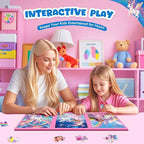 Magnetic Jigsaw Puzzles for Toddlers Kids 3-8 Girls,(3 36-Pieces) Travel Puzzles Toys for Kids Ages 4-6,Take-Along Car Airplane Road Trip Activities Game for 3 4 5 6 7 8 Year Old Birthday Gift
