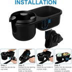 Accmor Stroller Cup Holder with Tray, Universal Cup Holder, Bike Bottle Holder, 360° Rotatable Large Caliber Drinks Holder for Stroller, Bike, Wheelchair, Walker