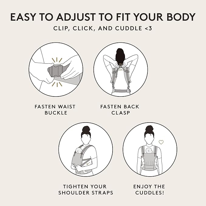 Baby Tula Linen Panel Free-to-Grow Baby Carrier - Adjustable, Comfortable, Newborn to Toddler Carrier - Ergonomic Fit for 7lbs to 45lbs - Plant-Based Fabric - Back & Front Carry Options - Sand (Tan)