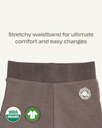 MON CHOU Organic Cotton Baby Pants - 100% Pima Cotton - Lightweight and Breathable Infant Pants for All Seasons
