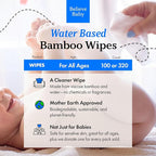 Believe Viscose Bamboo Baby Wipes Travel-Size 10pc-10 packs, Multi-Use Water Based Wipes Baby Sensitive Skin, Hypoallergenic and Fragrance Free for Babies – Gentle Plant-Based Viscose Bamboo Wet Wipe