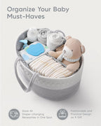 Maliton Cotton Rope Diaper Caddy Organizer - Nursery Storage Caddy, Baby Boy Changing Table Must Have, Perfect