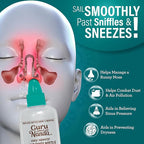 GuruNanda Sinus Rinse Bottle & Saline Premixed Packets 120ct - All Natural Sinus Rinse Packets to Help with Allergies & Congestion Relief, 0.08oz Each