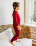 VAENAIT 6M-12Y Toddler Toddler Kids Toddler Girls Boys Soft Comfy Modal Tencel Solid Raglan Sleepwear Pajamas Pjs 2pcs Set