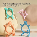 Pigeon Silicone Animal-Shaped Baby Teether, Orange Deer, 6M+, 1 Count – Multi-Textured Teething Relief Toys, Lightweight & Easy to Grasp
