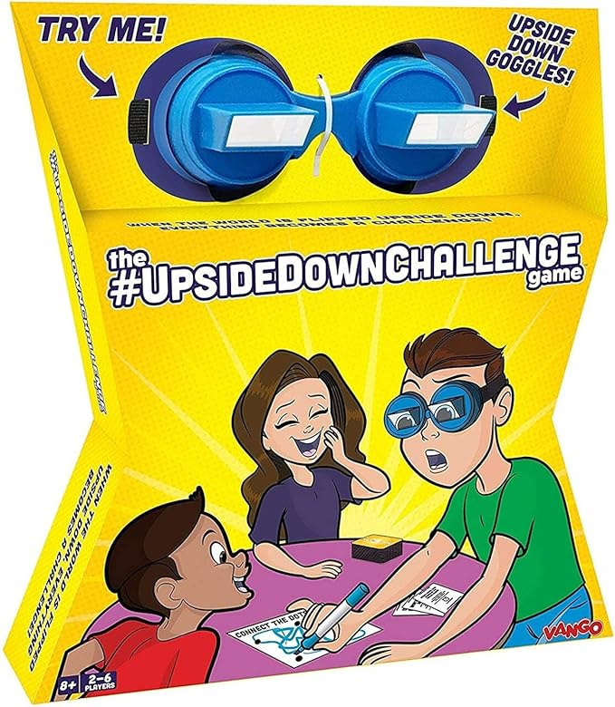Vango The UpsideDownChallenge Game for Family & Kids - Fun Challenges with Upside Down Goggles - Hilarious for Game Night & Parties - 2-6 Players, Ages 8+ (Standard Edition)
