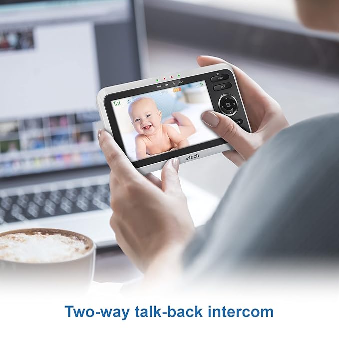 VTech VM350 Baby Monitor, 5" Screen, 1000ft Long Range, Night Vision, 2-Way Talk, Lullabies, Secured Transmission No WiFi