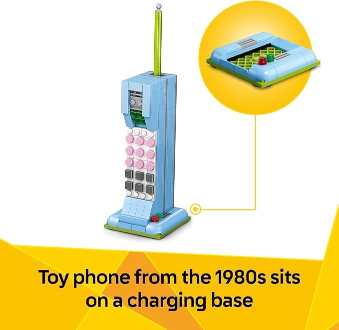 LEGO Creator 3 in 1 Retro Telephone Kids Toy - Home Decor for Bedroom or Kids Room - Building Toy and Learning Playset for Girls & Boys, Ages 8+ - Gift Idea for Birthdays or Special Occasions - 31174