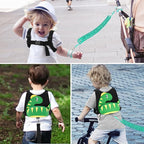 Accmor Toddler Harness Leash + Anti Lost Wrist Link, Cute Dinosaur Kids Harness with Leash, Adorable Child Harness Leash Wristband Strap Belt Protector for Baby Boys Girls to Outdoor Travel