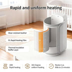 Portable Travel Baby Cordless Bottle Warmer,Baby Breastmilk and Formula Bottle Warmer,6000 mAh Rechargeable Battery,Digital Display Temperature Water Warmer On The Go,Feeding-Friendly Baby Essentials