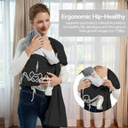 Baby Wrap Ring Sling 7-35 lbs, Baby Sling Carrier for Newborn, Toddler, Infant Holder, Lightweight Baby Carrier Wraps, Black