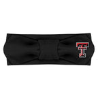 Creative Knitwear Texas Tech Red Raiders Infant Girls Black Solid Hair Knot Headband Embroidered Logo - Size Newborn - 4T