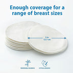 Dr. Brown's Reusable Breast Pads for Breastfeeding, Washable Nursing Pads with Laundry Bag, Day & Night Absorption, 8 Count