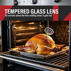 2 Pack Stainless Steel Meat Thermometer, Safe Leave in Oven, 2.5-in Extra-Large Dial Food Thermometer for Cooking, Temperature Probe for Baking, Steak, Turkey - Kitchen Gadgets - Black