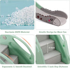 BABY JOY Toddler Slide, Kids Large Slide Play Climber Set with Long Slipping Slope, Basketball Hoop and Ball, Enclosed Steps, Easy Assemble Indoor Outdoor Backyard Freestanding Slides for Kids Age 1-8