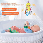 Baby Stroller Car Seat Toys for Infant with Teether Hanging Rattle, Clip on Stroller, Soft Plush Baby Toys for Boys and Girls 3-12 Months