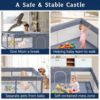 Baby Playpen 74x50 Inch, Playpen for Babies and Toddlers, Play Pen Pin Indoor Outdoor Baby Play Fence