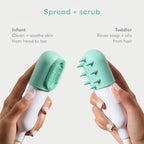 Frida Baby Control The Flow Bathtub Sprayer Attachment for Baby Bathtub, Shower Head with Scalp Massager, Control Waterflow with 2 Pressure Modes