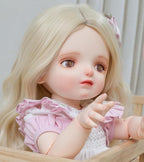 BJD Dolls, 1/4 Ball Jointed Doll Fullset with 15 Articulated Joints and Adjustable Glass Eyes, 20 Inch (50cm) Full Vinyl Girl, Collectible Reborn-Style Doll for Ages 14+, Gift Box Packaging