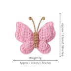 2 Pcs Butterfly Hair Bow Girl, Kid's Cute Hair Clips Barrettes Accessories for Infants Toddlers Baby Kids Fine Hair (Peach Red)