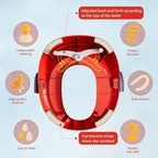 Potty Training Toilet Seat with Kids Step Stool Anti-Slip Toddler Potty Seat with Soft Cushion, Baby Potty Training Set Toddlers Toilet Seat for Boys and Girls (DarkBlue)