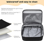 Pump Bag for Spectra S1 S2, Wearable Breast Pump Bags with Ice Pack, Pumping Bag with Waterproof Mat for Pump Accessories, Insulated Bottle Bags for Work Travel and Family, Black