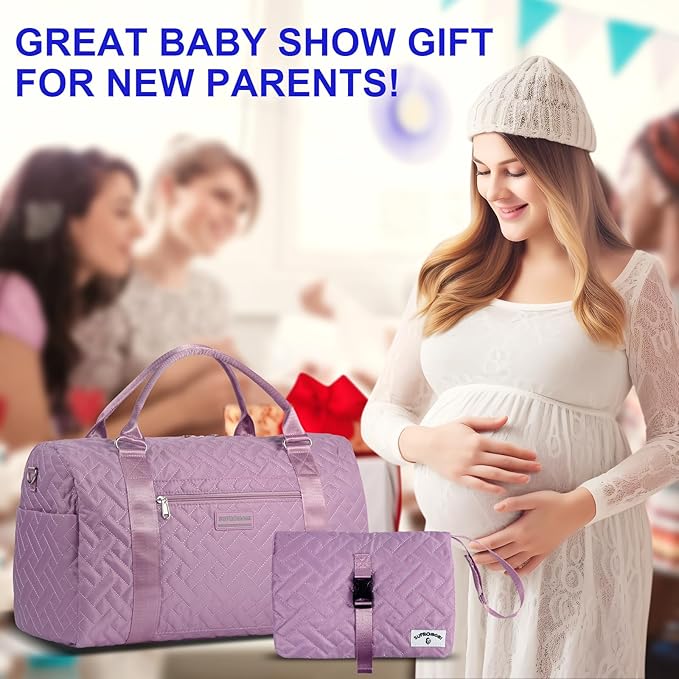 Diaper Bag Tote: Mommy Bag, Baby Bag for Boy and Girl, Mom Hospital Bag, Twins or 2 Kids Diapers Bag