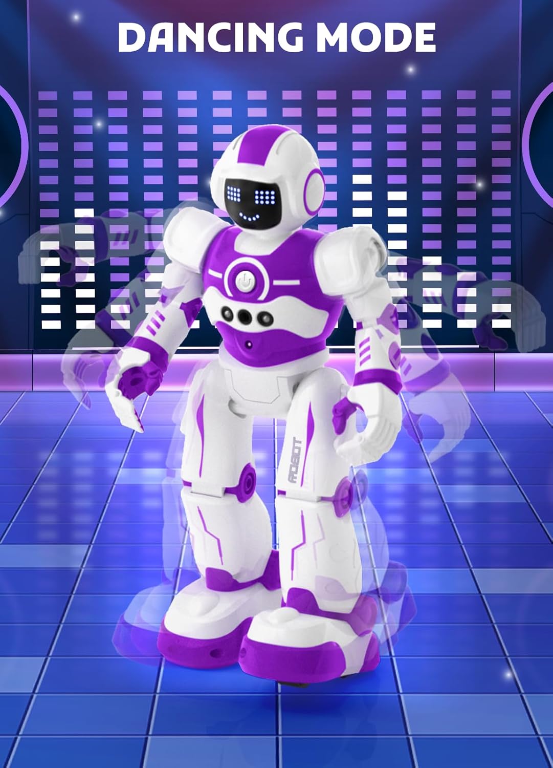 Robot Toys for Kids,Programmable Remote Control Smart Walking Dancing Robot Toy with Gesture & Sensing for Age 4 5 6 7 8 9 10 Year Old Boys for Birthday Present,Purple
