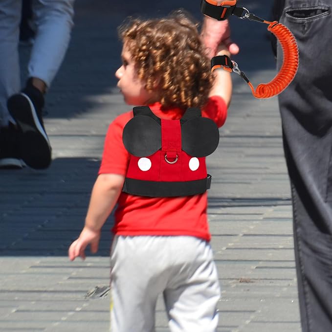 Accmor Toddler Leash Harness, Child Harness Baby Leash + Anti-Lost Wrist Link, Cute Kids Harness with Walking Assistant Strap Belt Tether for 1-5 Years Boys and Girls to Zoo or Mall