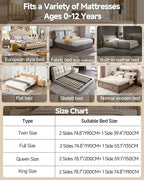 3-Piece Queen Size Bed Rail for Toddlers, Baby Bed Rail Guard with Height Adjustable, Kids Safety Toddler Bed Rail for Queen Size Bed (78.7"x78.7"x59"- Grey).