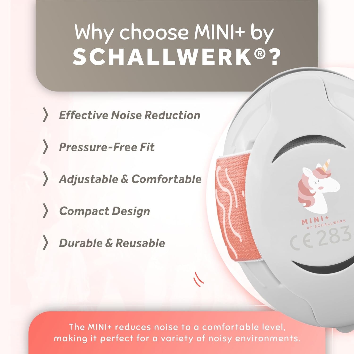 Schallwerk ® Mini+ Baby Ear Muffs – Infant Noise Cancelling Headphones, Toddler Ear Protection, Baby Headphones for Noise