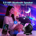 One Fire Northern Lights, 21Colors Galaxy Projector for Bedroom, 15White Noise&Bluetooth Star Projector Galaxy Lights, Remote Ceiling Projector,Aurora Light Projector Room Decor,Gifts for Kids,Adults