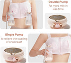 NCVI 8100 Double Electric Breast Pump Suitable for Large Nipples with 4 Modes|9 Levels, Anti-Backflow Milk Breastfeeding Pump with 24/28mm Silicone Flanges, Handheld Motor and LED Display, Ultra-Quiet