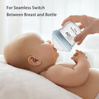 Natural Glass Baby Bottle for Breastfeeding Babies, 5.4oz Anti-Colic Baby Bottle with Natural Response Nipple(S), Clear, Wide Neck, 2 Pack, 1 Months+