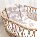 Living Textiles Grey Clouds Chenille Soft Baby Blanket Reversible Premium Cozy Fabric for Best Comfort - for Infant,Toddler,Newborn,Nursery,Boy,Unisex,Throw,Crib,Stroller,Gift, Grey Clouds 40x30